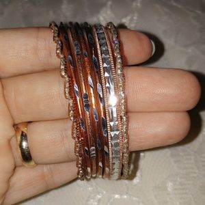 Copper Costume Bangle Bracelet Set